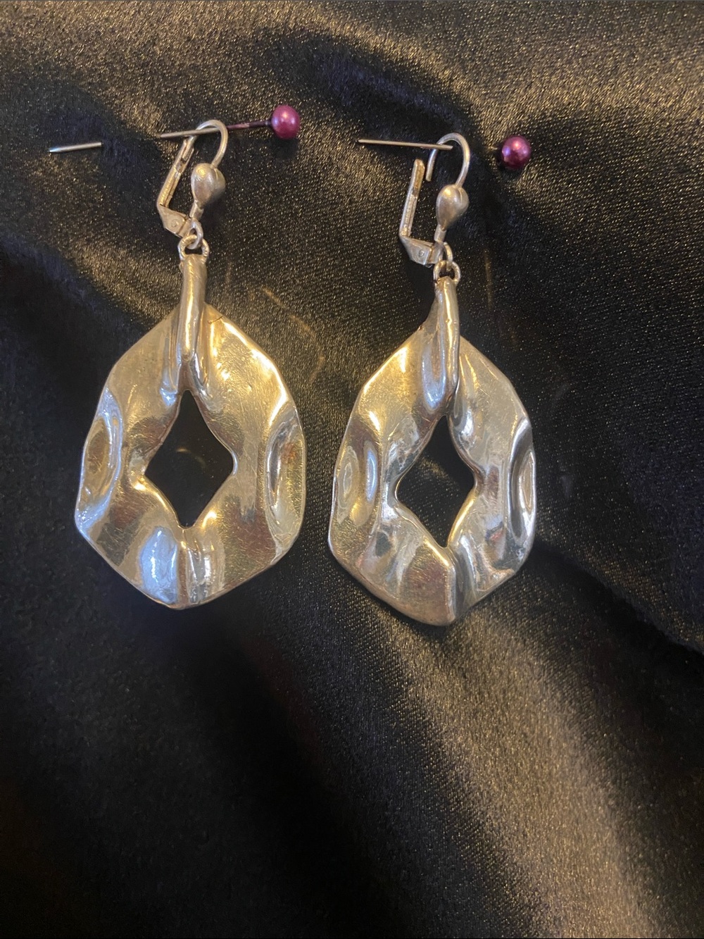 Sterling silver Diamond Drop Earrings - Women